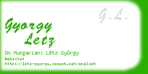 gyorgy letz business card